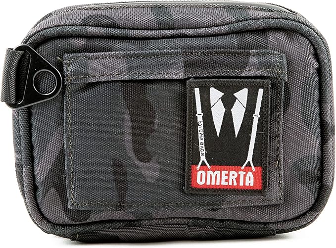 DIME BAGS Odor Sealing Padded Pouch, Carbon-Lined Smell Blocking Bag with Protective Interior for Glass & Gear, Water-Resistant Exterior, Low-Profile & Discreet (7 Inch, Camo)