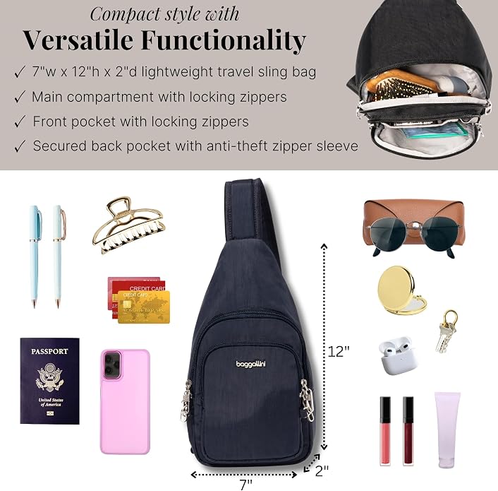 Baggallini Securtex Anti-Theft Daytripper Sling
