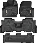 YITAMOTOR Floor Mats Fit for 2018-2025 Ford Expedition/Expedition Max (Only for 8 Passenger) with 2nd Row Bench Seat, All-Weather Custom Front 1st & 2nd 3rd Black Floor Liner Set