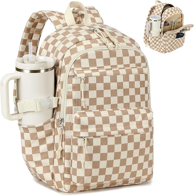 Bluboon School Backpack for Teen Girls Bookbags Elementary High School Corduroy Laptop Bags Women Travel Daypacks