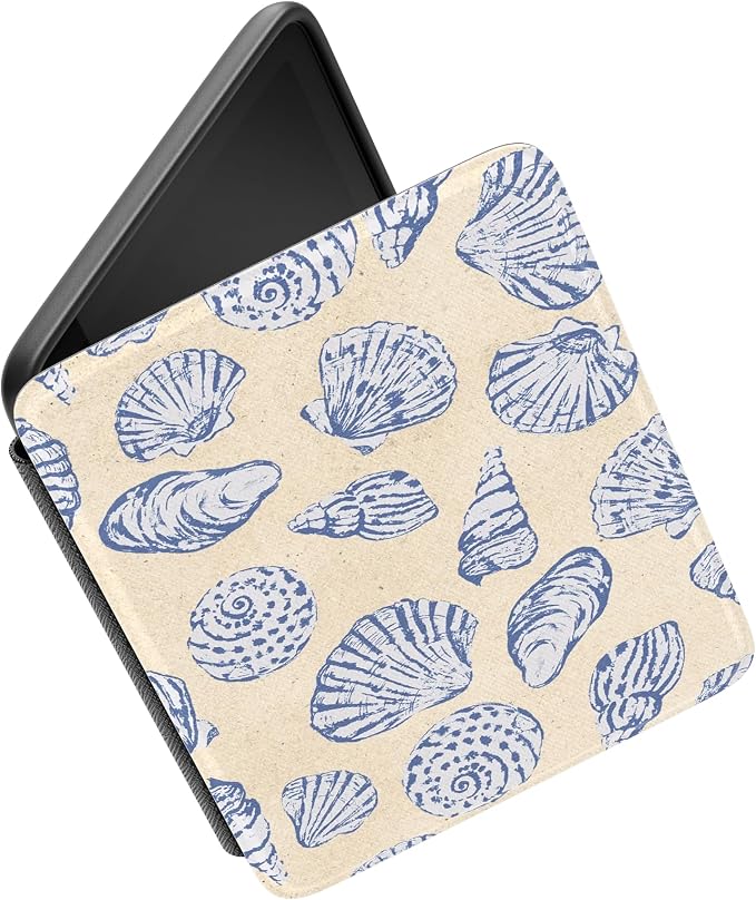 Casely Kindle Case | Sally's Seashells | Seashore | Compatible with 7” Kindle Colorsoft and 7” Kindle Paperwhite (12th Gen)