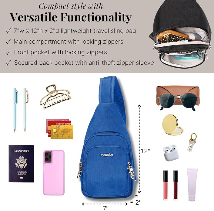 Baggallini Securtex Anti-Theft Daytripper Sling