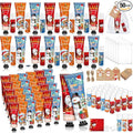 50 Sets Christmas Hand Cream and Lip Balm Gift Set Bulk Christmas Stocking Stuffers Holiday Gifts Xmas Party Favors for Women Coworkers Winter Lip Care with Organza Bags Tags (Classic Style)