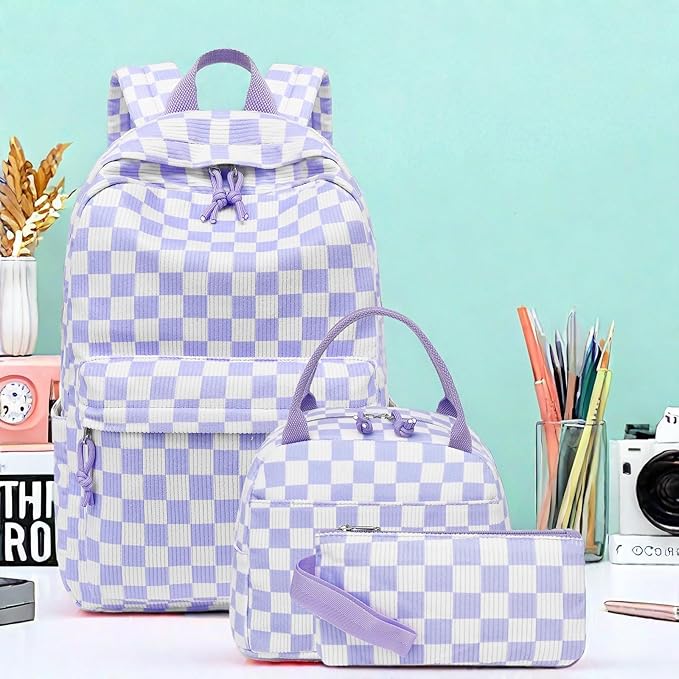LEDAOU Backpack for Girls School Bag Kids Bookbag Teen Backpack Set Daypack with Lunch Bag and Pencil Case | Kids, Bookbag, Daypack, with Lunch Bag, and Pencil Case