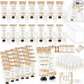 50 Sets 200 Pcs Baby Shower Hand Lotion and Lip Balm Gift Fall Thank You Theme Baby Shower Favors Travel Size Hand Lotion and Lip Balm Bulk with Organza Bags Tags