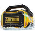 ANCOON Speakers Bluetooth Wireless: 80W(Peak) Loud Speaker with Bass, 20H Playtime, IPX6 Waterproof, Large Jobsite Speakers for Work, Outdoor, Workshop, Garage, Portable Speaker with TWS (Yellow)