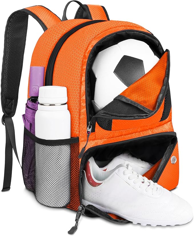 YOREPEK Soccer Backpack,Soccer Bag with Ball Holder, Water resistant Sport Equipment Bags Fit Basketball Volleyball Football