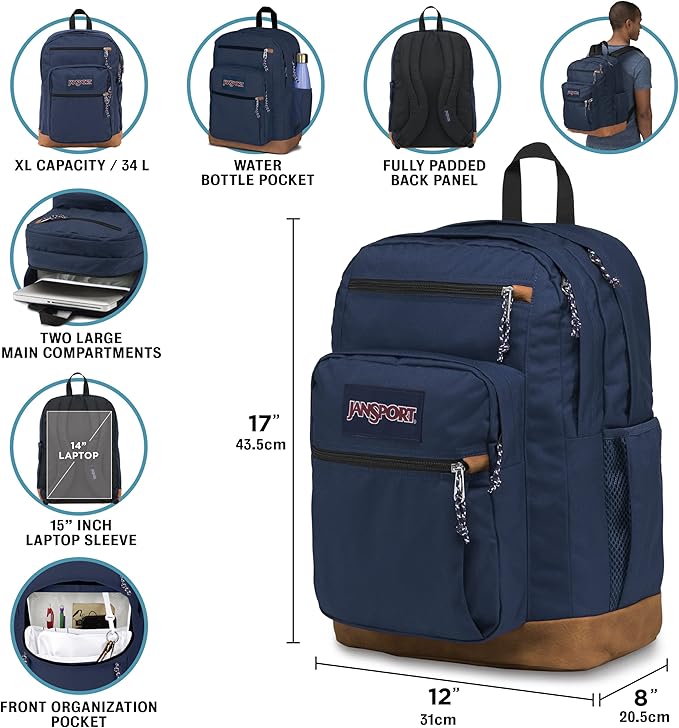 Jansport JS0A2SDD7S1 Cool Student Laptop Backpack Coconut 15 inches