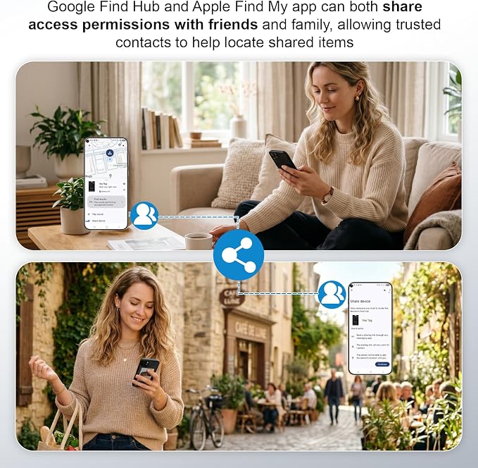 AirTag Card Pro Wallet Tracker 1.6mm for Android & iOS, Dual System Rechargeable Smart Card Work with Google Find Hub or Apple Find My APP, Item Finder Locator for Luggage/Suitcase/Bags. 1 Pack