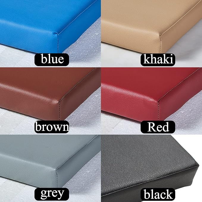 SAMTY Custom Size Waterproof Faux PU Leather Piano Bench Cushions with Ties for Kids Wooden Shoe Stool Pad