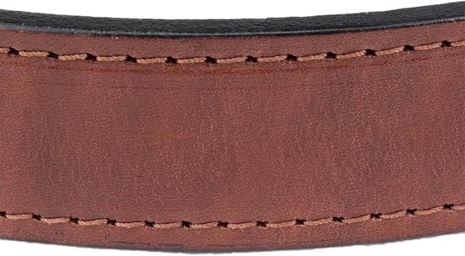Hidden Money Pocket Travel Leather Belt (Size 44, Brown)