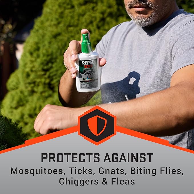 Repel 100 Insect Repellent, 4 Ounces, With DEET, 10-Hour Protection Long- Lasting Insect Repellent Pump Spray Repels Mosquitoes, Ticks, Gnats, Biting Flies, Chiggers And Fleas, 6 Pack