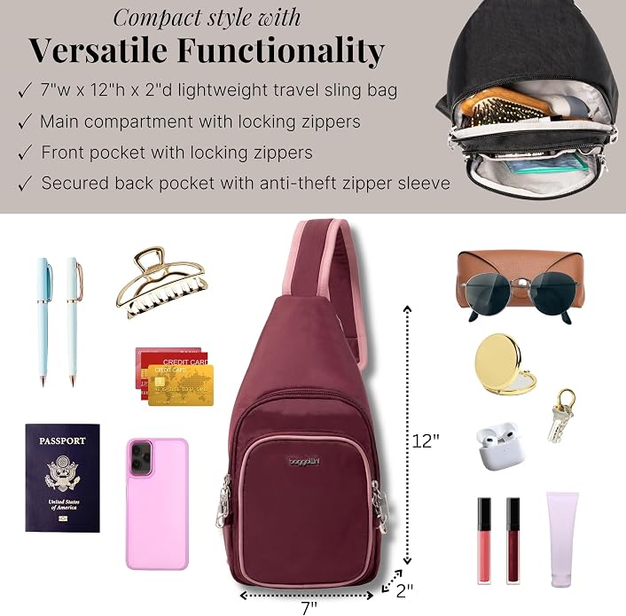 Baggallini Securtex Anti-Theft Daytripper Sling