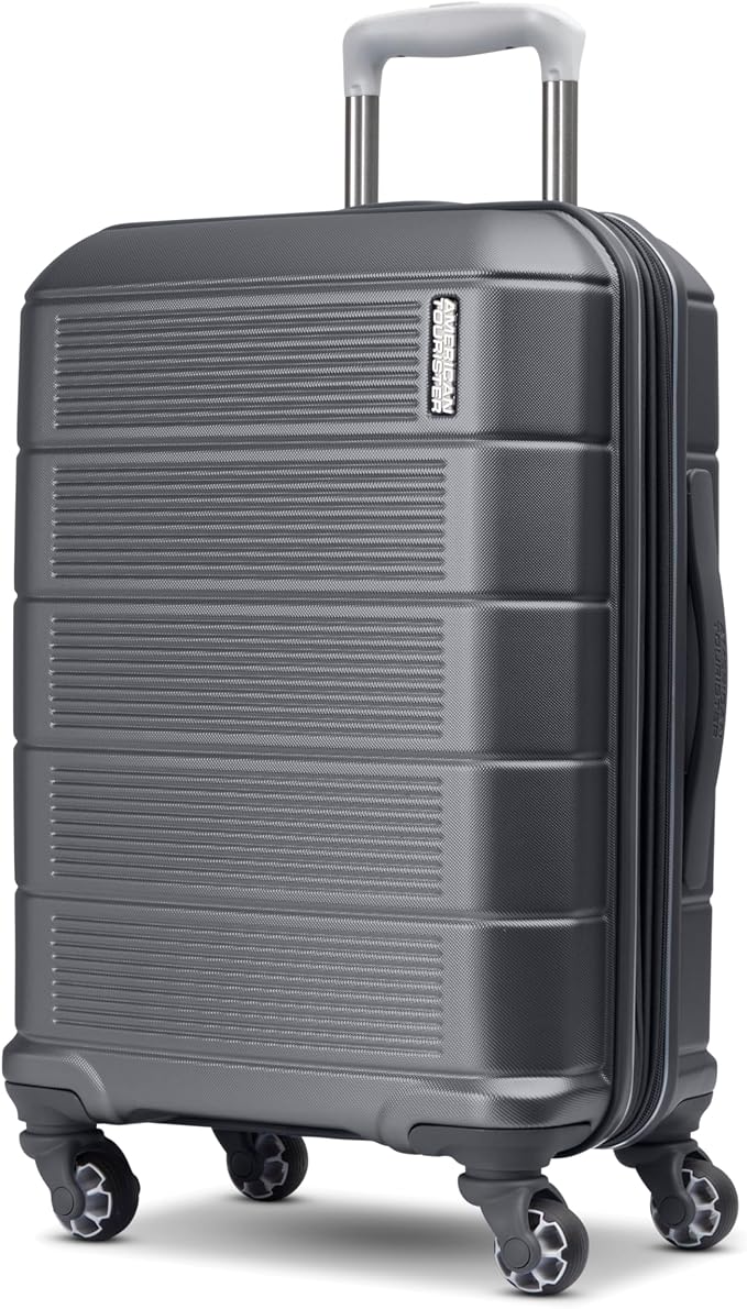 American Tourister Stratum 2.0 Expandable Hardside Luggage with Spinner Wheels, Charcoal, 3-Piece Set (20/24/28)