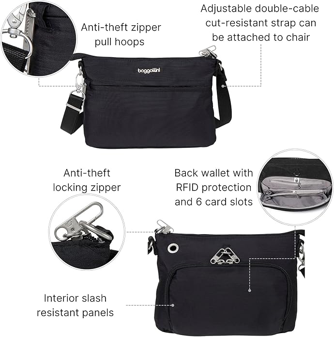 Baggallini Securtex™ Anti-Theft Memento Crossbody