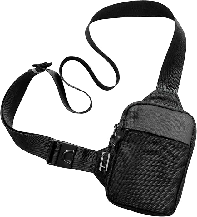 Travel Sling Bag for Men & Women - Small Water Resistant Crossbody Multipocket Chest Bag with Anti-Theft