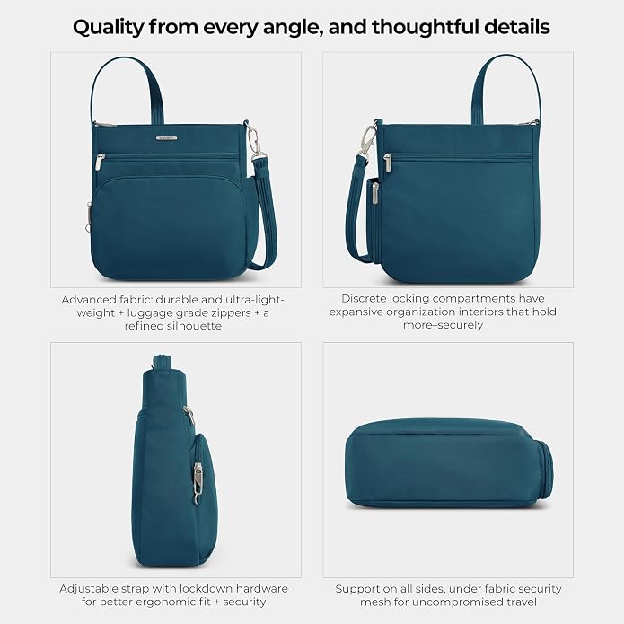 Travelon Anti-Theft Classic North/South Crossbody Bag