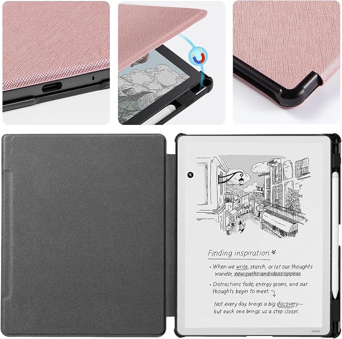 CoBak Case for 11" Kindle Scribe 3rd Generation 2025, Kindle Scribe Colorsoft - All New PU Leather Cover with Auto Sleep Wake, Pen Holder for Scribe 11" 2025 Released