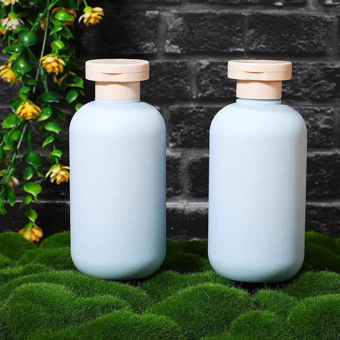 Healeved 2pcs Travel Toiletries Bottles Leak Refillable Containers for Shampoo Lotion Stylish Each for Outdoor Adventures and Business Trips