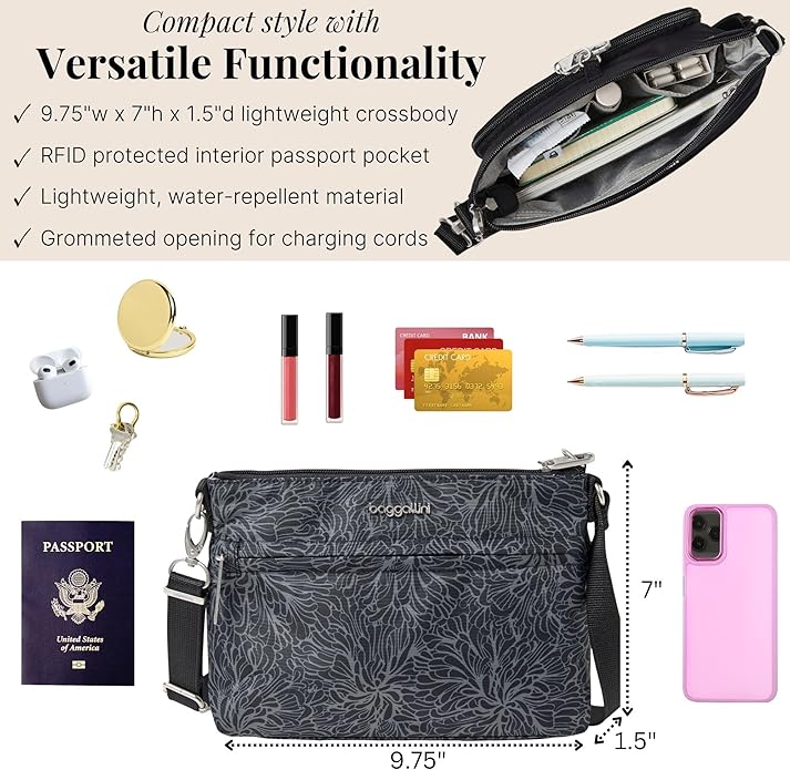 Baggallini Securtex™ Anti-Theft Memento Crossbody