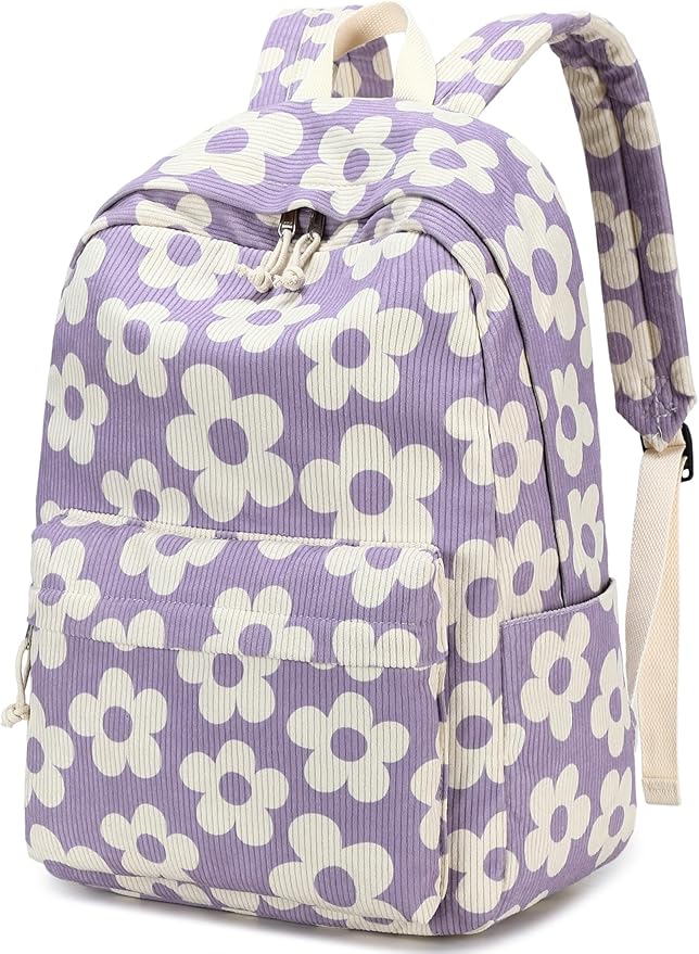 Bluboon School Backpack for Teen Girls Bookbags Elementary High School Corduroy Laptop Bags Women Travel Daypacks