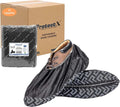 ProtectX Premium Disposable Shoe Covers, Large 1000-pack (500 pairs), Water & Slip Resistant, Durable Non-Woven Polypropylene Fabric for Booties, Fits Up to 10.5 US Men and 12 US Women Size, Black