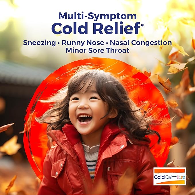 Boiron ColdCalm Kids Pellets for Relief of Common Cold Symptoms Such as Sneezing, Runny Nose, Sore Throat, and Nasal Congestion - (320 Total Pellets), 80 Count(Pack of 4)