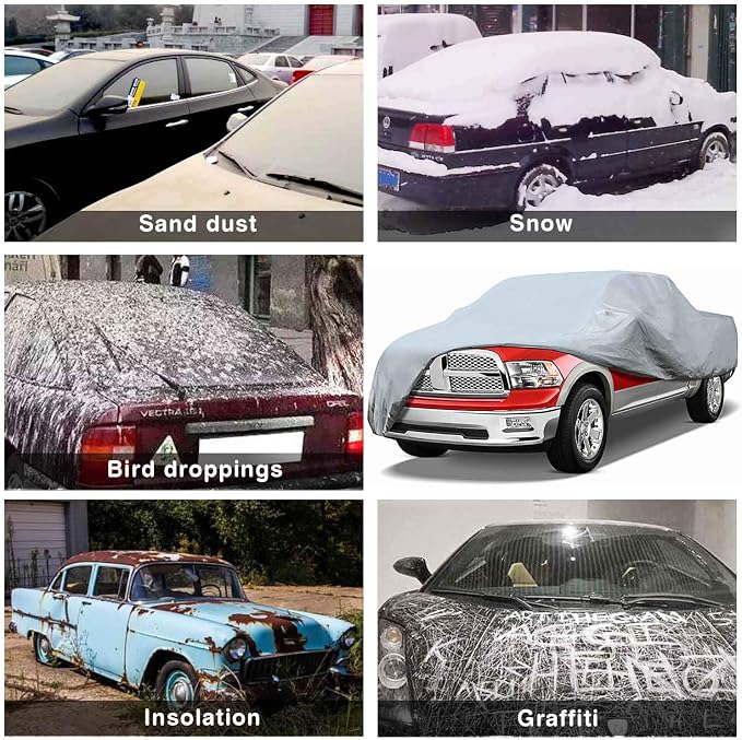 Leader Accessories Xtreme Guard Pick up Truck Car Covers for Automobiles All-Weather Waterproof, Breathable Full-Exterior Covers for Indoor and Outdoor Use, Fits Trucks 211"-240"