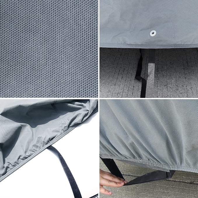 Leader Accessories Mini Van Car Covers for Automobiles All-Weather Limited Waterproof, Breathable Full-Exterior Covers for Indoor and Outdoor Use, Fits 190"-208"
