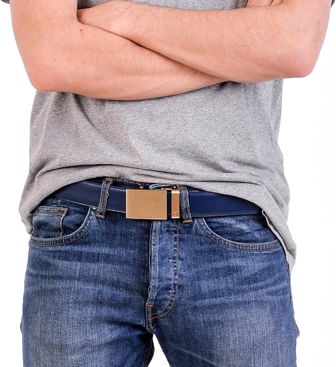 Mission Belt Men's Leather Ratchet Belt, 40mm Metal Collection