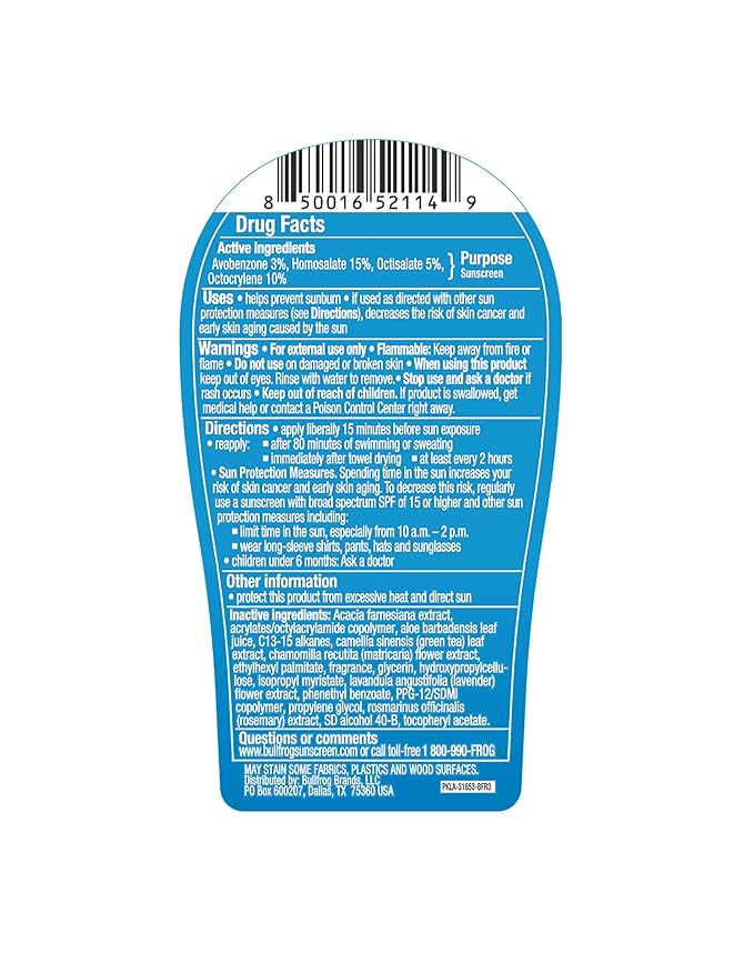 Bullfrog Quik Gel Sunscreen SPF 50 | Oxybenzone & Octinoxate Free | Broad Spectrum Moisturizing UVA/UVB, 5oz…