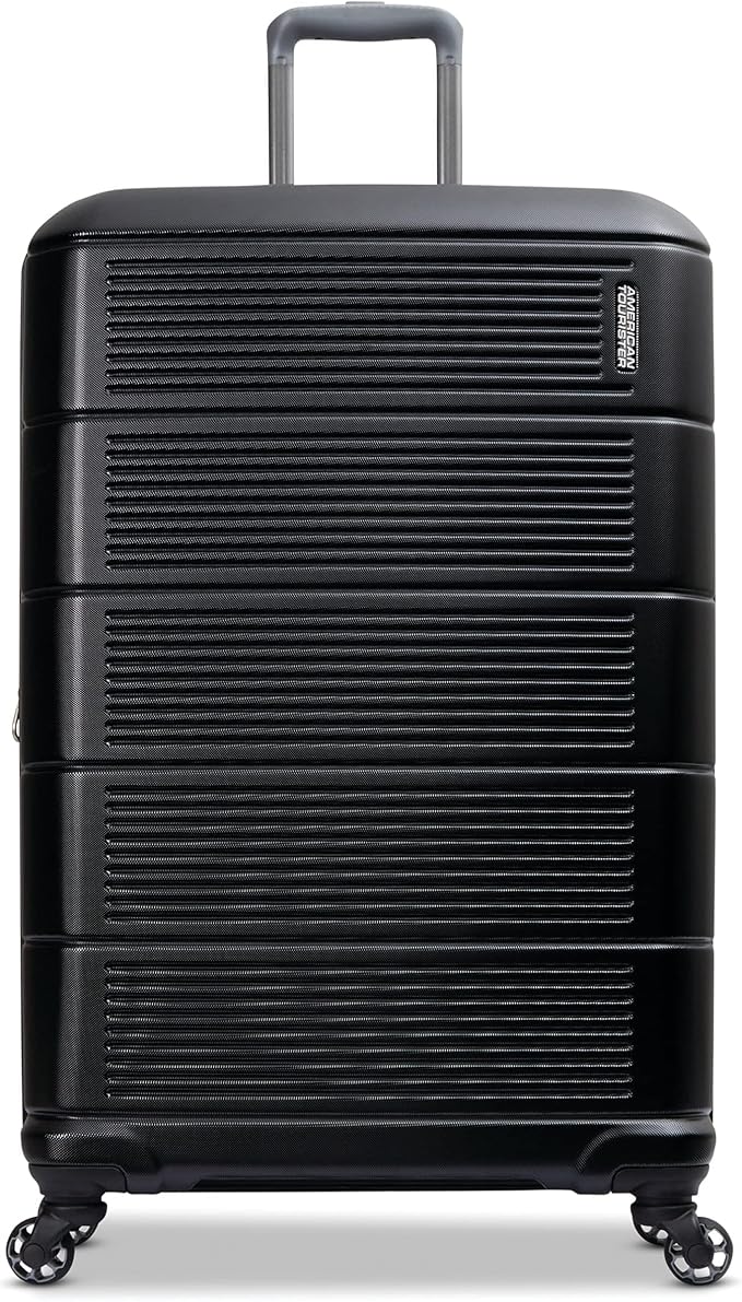 American Tourister Stratum 2.0 Hardside Expandable Luggage with Spinners | Jet Black | 3PC (CO/MED/LG)