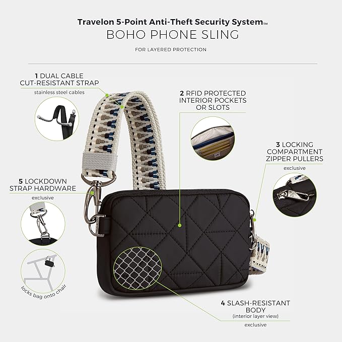 Travelon Anti-Theft Boho Phone Sling | Anti-Theft