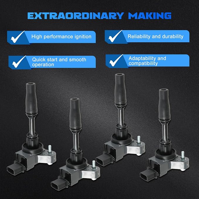 4PCS UF680 Ignition Coils Ignition Coils Pack Fits for 2016-2020 Envision, 2013-2019 ATS, 2015-2022 Colorado, 2014-2019 Impala, 2015-2022 Canyon 2.0L 2.5L, Coil Pack Set Replace OE U5273