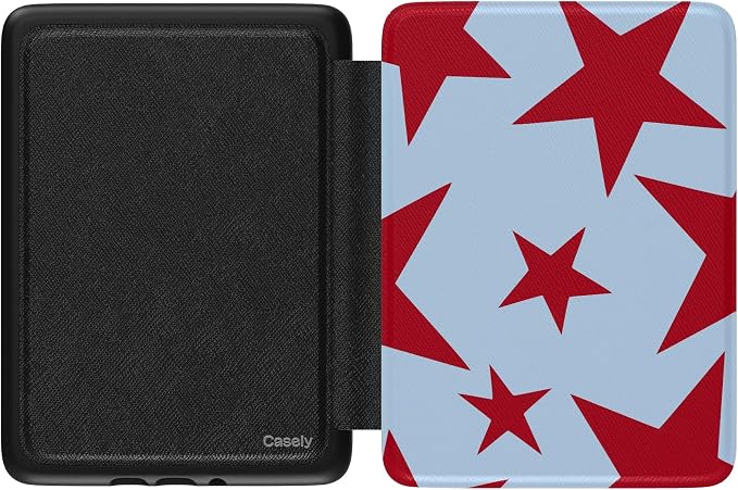 Casely Kindle Case | Stars Align | Blue & Red Stars | 7” Kindle Colorsoft and 7” Kindle Paperwhite (12th Gen)