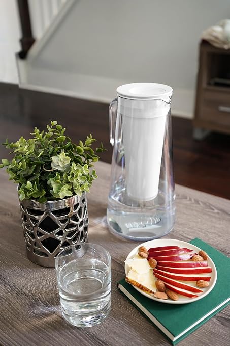 LifeStraw Home – Water Filter Pitcher, 7-Cup, White, BPA Free Designed for Everyday Protection Against Bacteria, parasites, microplastics, Lead, Mercury, PFAS, and a Variety of Chemicals