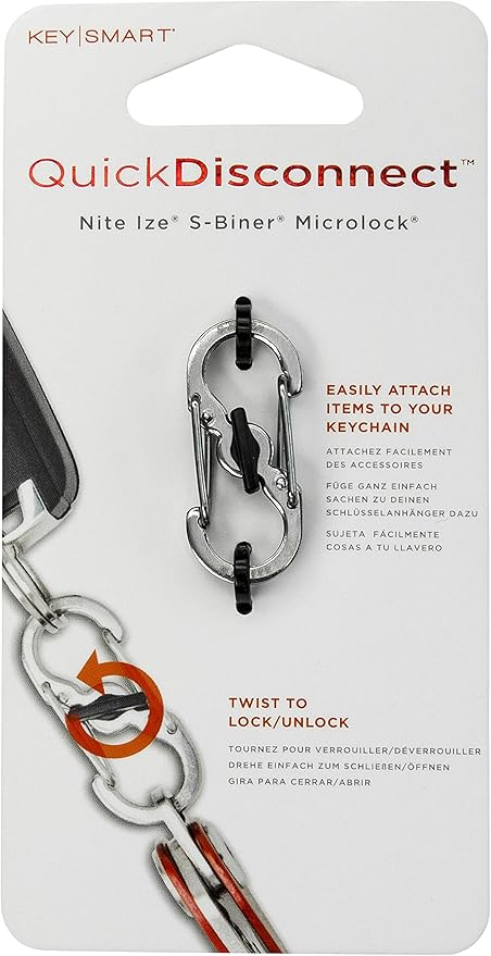 KeySmart Key Carabiners - Quick Release Dual and Mini Carabiners, Stay Organized w/Carabiner Keychains, Never Lose Your Keys