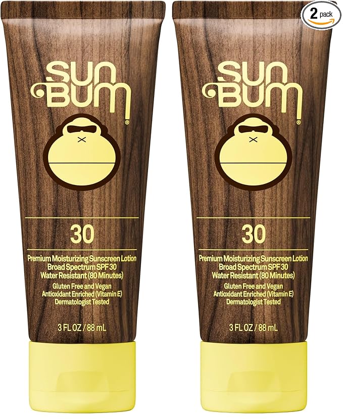 Sun Bum Original SPF 30 Sunscreen Lotion | Vegan and Hawaii 104 Act Compliant (Octinoxate & Oxybenzone Free) Broad Spectrum Moisturizing UVA/UVB Sunscreen with Vitamin E | 3 oz (Pack of 2)