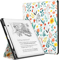 CoBak Case for 11" Kindle Scribe 3rd Generation 2025, Kindle Scribe Colorsoft with Two Viewing Angles - All New PU Leather Cover with Auto Sleep Wake, Pen Holder. Flower Sea