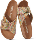 Project Cloud Womens Sandals - Adjustable Buckle Sandals for Women 2026 with Plush Insole - Lightweight & Non Slip Slides for Women Footwear