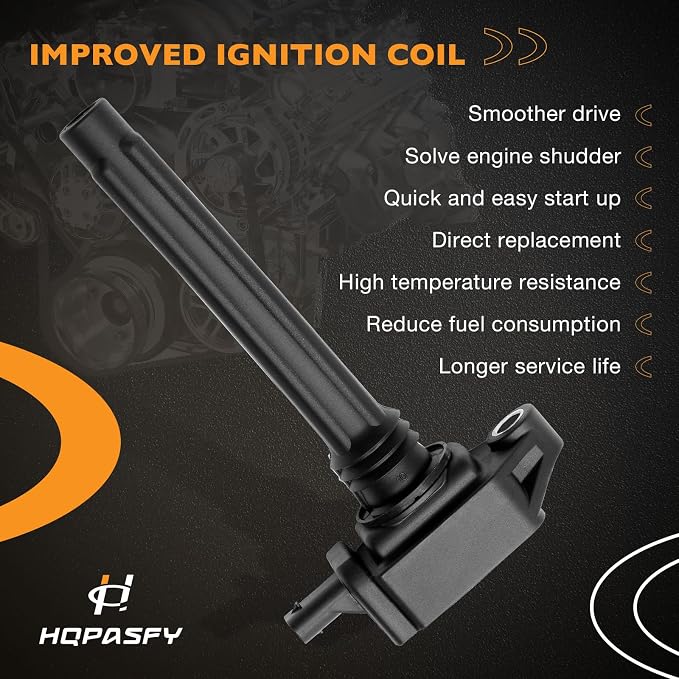 HQPASFY UF648 Ignition Coil Packs, Compatible with Dodge Charger/Durango/Avenge, RAM 1500, Chrysler Town & Country, Jeep Wrangler & More, Replaces# UF648, 0221504032, C1791 (6PCS)