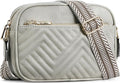 BOSTANTEN Quilted Crossbody Bags for Women Vegan Leather Purses Shoulder Handbags with Wide Strap