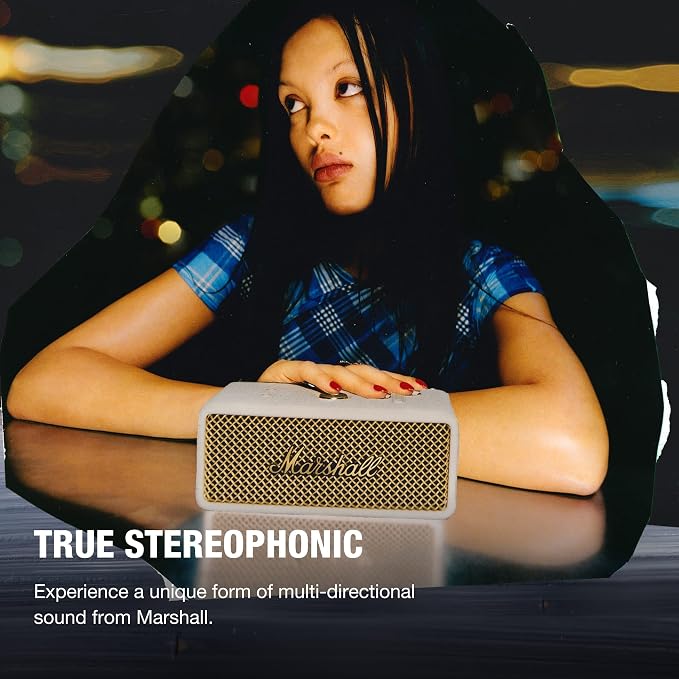 Marshall Emberton III Portable Bluetooth Speaker - Rugged Waterproof/Dust-Proof Design | Loud Stereo Sound, Deep Bass | Compact and Wireless for Travel and Outdoors - Cream