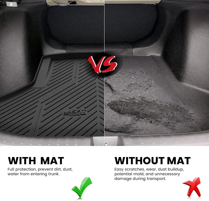 LASFIT Trunk Mat for Honda Civic Sedan 2022-2026 & Civic Sedan Hybrid 2025-2026, All Weather TPE Custom Fit Trunk Liner Trunk Tray Cargo Mat Cargo Liner Cargo Tray (Not for Hatchback/Type-R)
