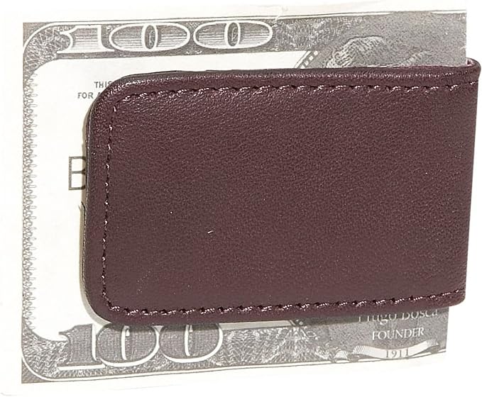 Royce Leather Magnetic Money Clip In Genuine Leather With Suede Lining Money Belt, Brown