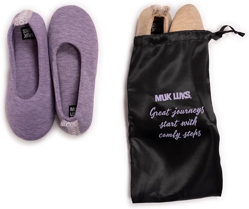 MUK LUKS 2-Pack Travel Ballerina Set Women's Slipper