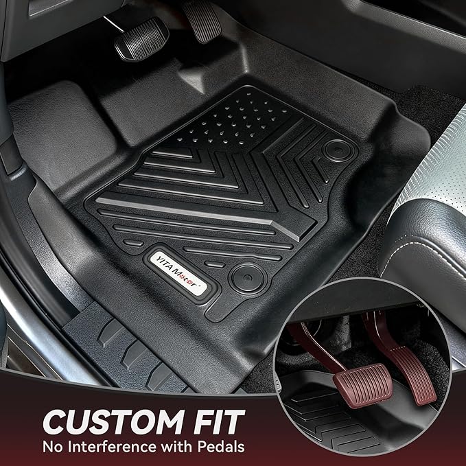 YITAMOTOR Floor Mats & Cargo Liner Fit for Honda CR-V 2026-2023, All Weather TPE Custom Fit for CRV (Gasoline & Hybrid & e:FCEV) Floor Liners with Cargo Mat (Upper Position) Full Set, Black