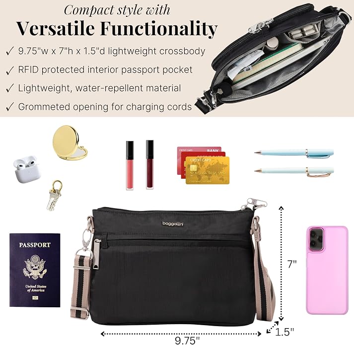 Baggallini Securtex™ Anti-Theft Memento Crossbody