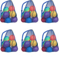GSE Games & Sports Expert 24x36/30x40 X-Large Mesh Sports Equipment Drawstring Bag for Soccers, Basketballs, Footballs