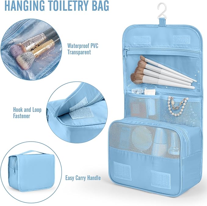 Veken 10 Set Packing Cubes for Travel Essentials, Suitcase Organizer Bags in 4 Sizes, Carry-On Luggage Accessories with Large Laundry Bag & Passport Holder, Must-Have for Airplane, Road Trip & Camping